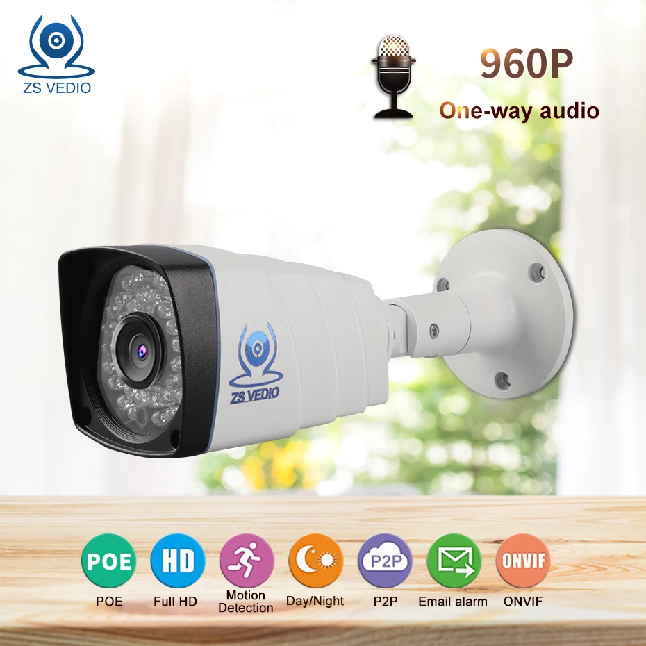 ZSVEDIO Surveillance cameras ip camera outdoor Waterproof 960P Audio Metal 36pcs LEDs Security Network Camera Support Phone P2P
ZSVEDIO Surveillance cameras ip camera outdoor Waterproof 960P Audio Metal 36pcs LEDs Security Network Camera Support Phone P2P