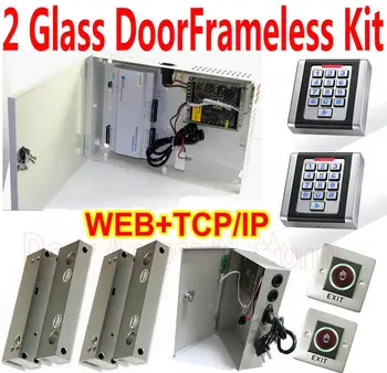 2 Glass Doorframeless PSU All-in-one Power Controller Web server+Outdoor WaterProof Keypad/EM ID Reader 2 Door control+TCP/IPs 
2 Glass Doorframeless PSU All-in-one Power Controller Web server+Outdoor WaterProof Keypad/EM ID Reader 2 Door control+TCP/IPs