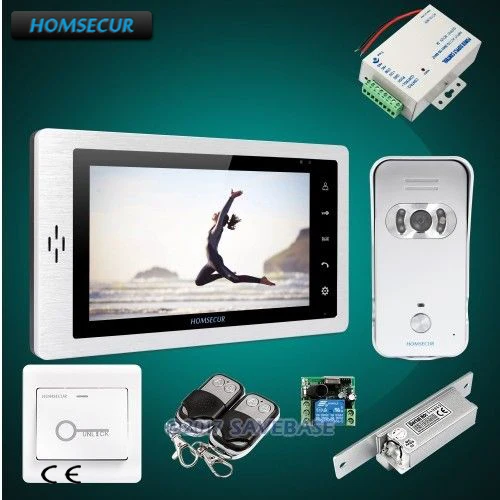 HOMSECUR 7" Wired Video Door Phone Intercom System with Strike Lock Set Included 1C1M
HOMSECUR 7" Wired Video Door Phone Intercom System with Strike Lock Set Included 1C1M
