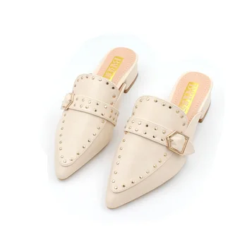 Fashion Ladies Mules Women Shoes Woman Slippers Mid Heels Slippers Female Rivet Cover Pointed Toe Elegant Slipper Casual Shoes
Fashion Ladies Mules Women Shoes Woman Slippers Mid Heels Slippers Female Rivet Cover Pointed Toe Elegant Slipper Casual Shoes