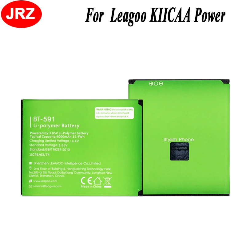 JRZ BT-591 Battery For Leagoo KIICAA Power Phone Battery 4000mAh Hight Capacity 3.85V Top Quality Replacement Batteries
JRZ BT-591 Battery For Leagoo KIICAA Power Phone Battery 4000mAh Hight Capacity 3.85V Top Quality Replacement Batteries