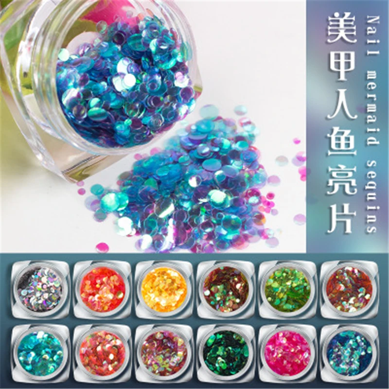 1.5g/Box Holographic Laser Eco-friendly Mermaid Scale Chunky Glitter Sequins For Manicure Nails Art Body Face Eye DIY Decoration
1.5g/Box Holographic Laser Eco-friendly Mermaid Scale Chunky Glitter Sequins For Manicure Nails Art Body Face Eye DIY Decoration