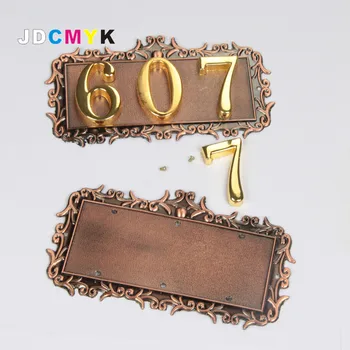 Gold color Zinc alloy Metal door sign,90*155mm, house sign,top-grade signs. only can change the 3 digitals as you need!
Gold color Zinc alloy Metal door sign,90*155mm, house sign,top-grade signs. only can change the 3 digitals as you need!