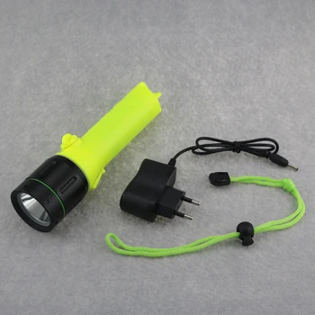 

2000 Lumen Cree XM-L T6 LED Diving Flashlight Torch Underwater 80m Scuba Linternas + Rechargable 18650 Built-in battery +Charger