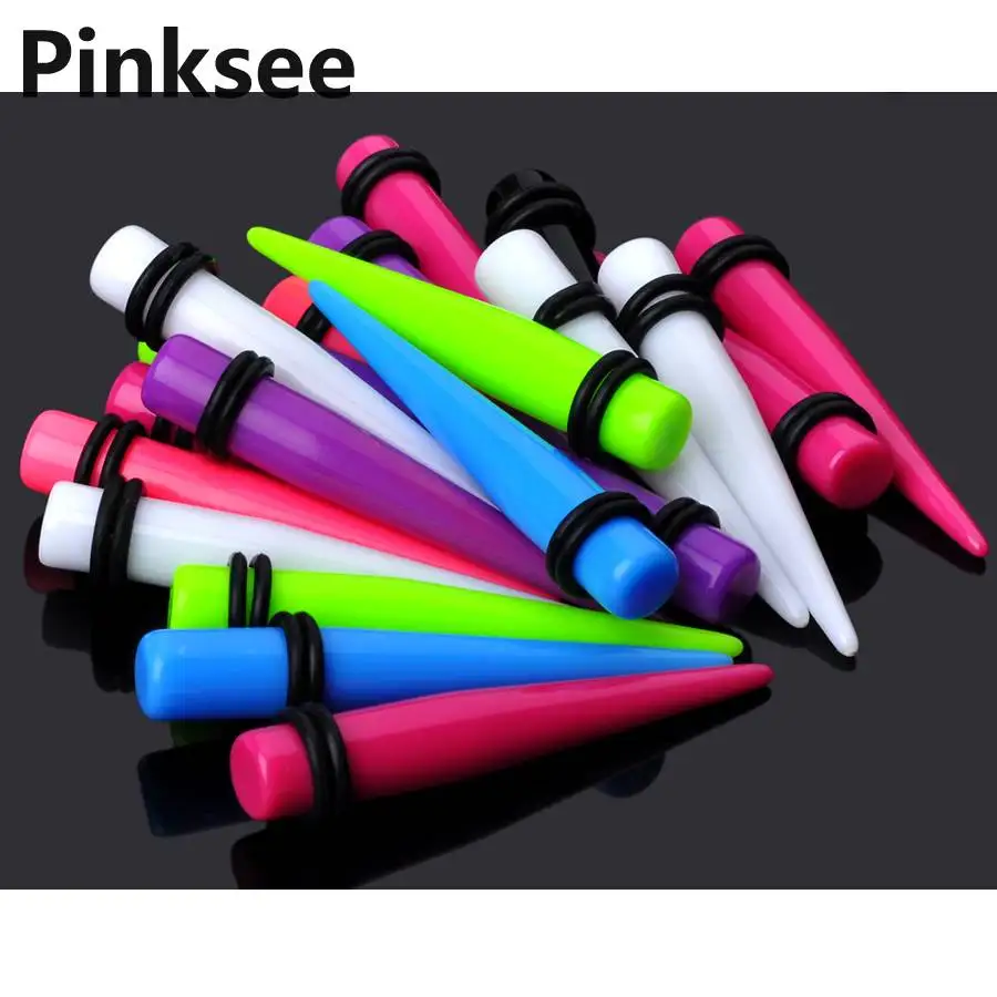 Punk 18pcs Acrylic Black Taper Silicone Ear Tunnel Plug Stretching Kit Set mix colors Expanders Piercings Body Jewelry
Punk 18pcs Acrylic Black Taper Silicone Ear Tunnel Plug Stretching Kit Set mix colors Expanders Piercings Body Jewelry