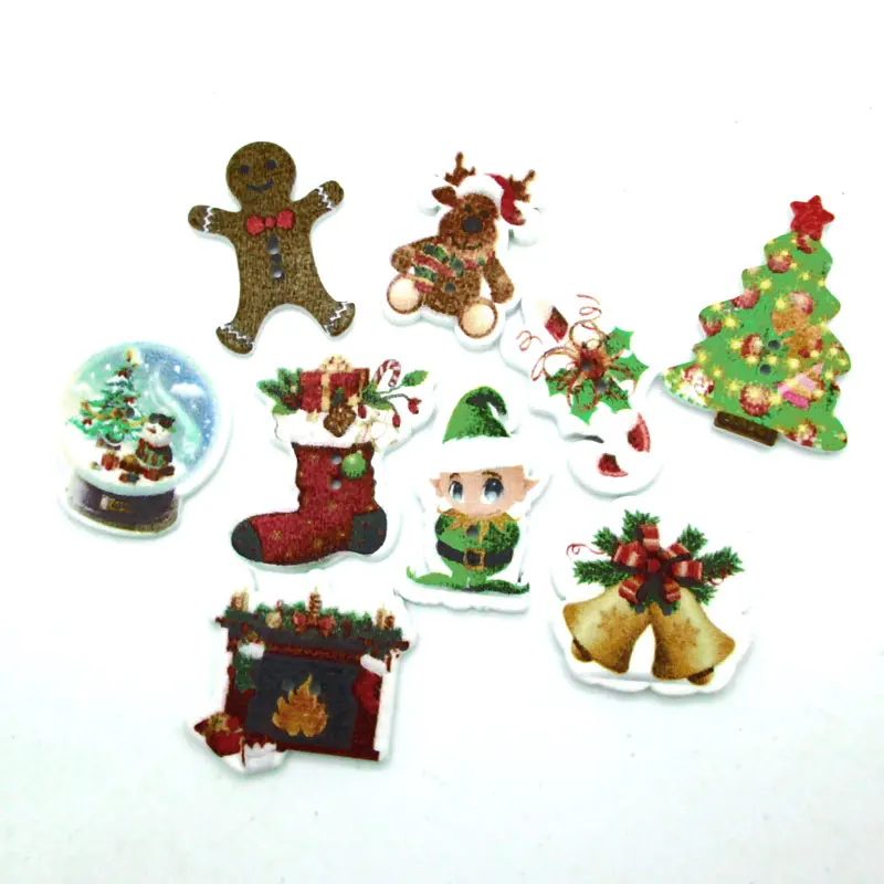 50pcs Mixed Christmas Sewing Wooden Buttons For Clothes Crafts Decorative Needlework Scrapbooking DIY Accessories
50pcs Mixed Christmas Sewing Wooden Buttons For Clothes Crafts Decorative Needlework Scrapbooking DIY Accessories