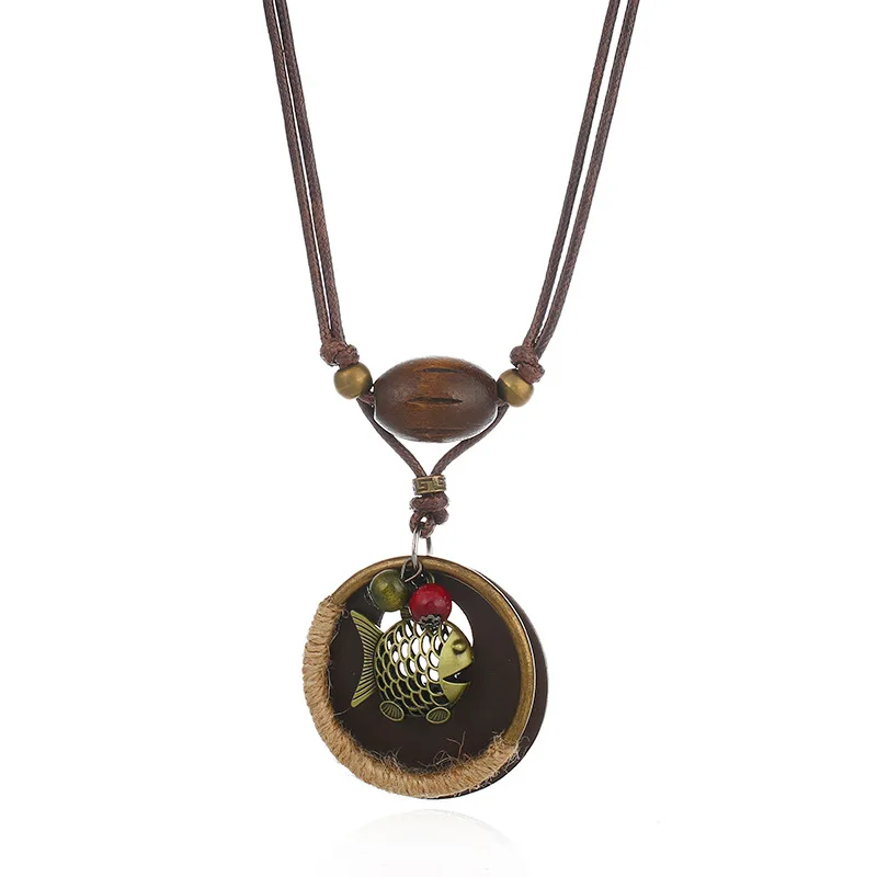European and American retro fish sweater creative long wooden bead chain egypt indian pakistani Thai women necklace jewelry
European and American retro fish sweater creative long wooden bead chain egypt indian pakistani Thai women necklace jewelry