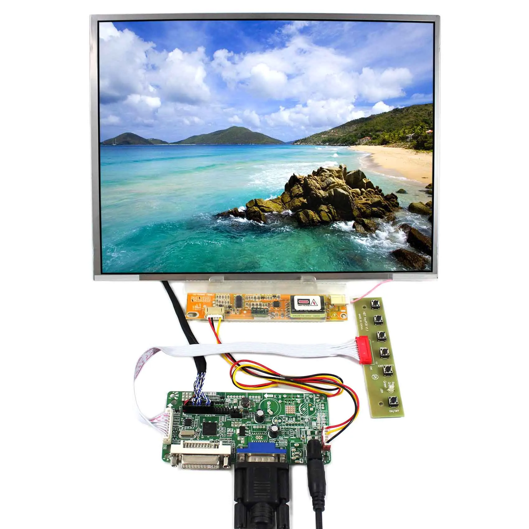 Плата ЖК-контроллера DVI VGA с ЖК-экраном 12,1 дюйма 1024x768 LTN121XT N121X5 HT121X01
Плата ЖК-контроллера DVI VGA с ЖК-экраном 12,1 дюйма 1024x768 LTN121XT N121X5 HT121X01