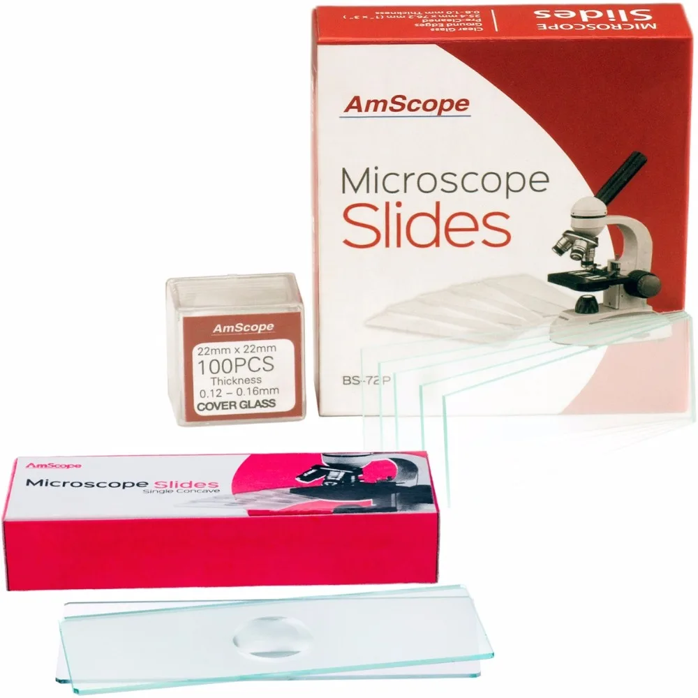 72 Pre-Cleaned Blank Plate Microscope Slides and 12 Single Depression Concave Slides + 100 Coverslips
72 Pre-Cleaned Blank Plate Microscope Slides and 12 Single Depression Concave Slides + 100 Coverslips