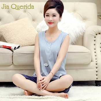 Shorts Pajamas 2019 Cotton Womens Pajamas Pants Sets Summer Sleeveless Pyjama Plus Size Home Clothes Womens Pajamas Shorts Set
Shorts Pajamas 2019 Cotton Womens Pajamas Pants Sets Summer Sleeveless Pyjama Plus Size Home Clothes Womens Pajamas Shorts Set