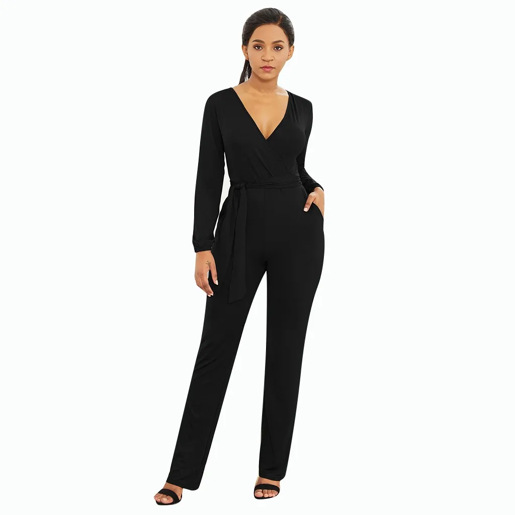 Office Lady Jumpsuit Women Summer 2019 Fashion Sexy V-neck Casual Long Sleeve Rompers Womens Jumpsuit Combinaison Femme
Office Lady Jumpsuit Women Summer 2019 Fashion Sexy V-neck Casual Long Sleeve Rompers Womens Jumpsuit Combinaison Femme