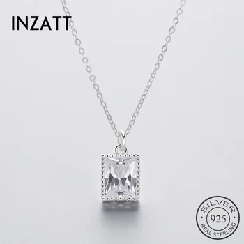 INZATT Romantic Real 925 Sterling Silver Square Zircon Pendant Necklace for Women Engagement Fashion Jewelry Trendy 2018 Gift
INZATT Romantic Real 925 Sterling Silver Square Zircon Pendant Necklace for Women Engagement Fashion Jewelry Trendy 2018 Gift