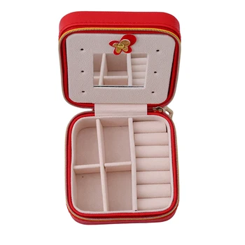 Mini Travel Portable Jewelry Box With Mirror Cosmetic Makeup Organizer Earrings Casket Three-tier Storage Box Best Gift
Mini Travel Portable Jewelry Box With Mirror Cosmetic Makeup Organizer Earrings Casket Three-tier Storage Box Best Gift