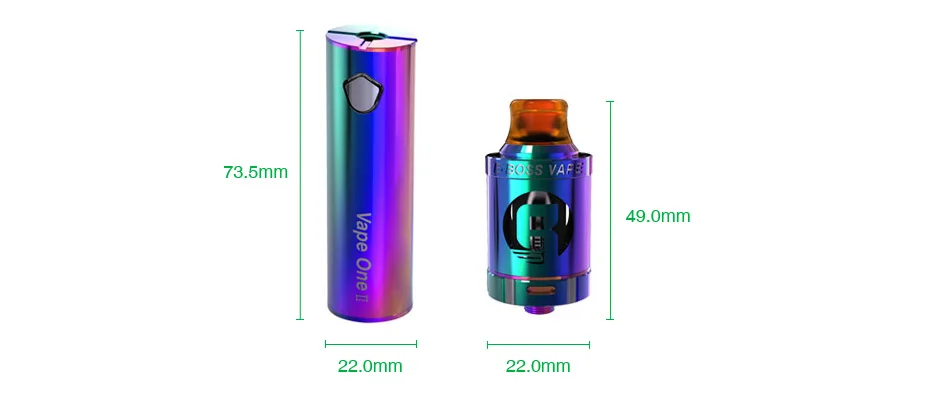 Original E-bossvape Vape One 2 Starter Kit with 1600mAh Battery & 2ml Tank & Dust-proof Magnetic Cover