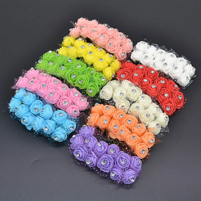 12/36/144pcs 2cm Mini Artificial Silk Foam Rose Head With Acrylic Diamond for Wedding Home Decoration DIY Bouquet Wreaths Flower
12/36/144pcs 2cm Mini Artificial Silk Foam Rose Head With Acrylic Diamond for Wedding Home Decoration DIY Bouquet Wreaths Flower