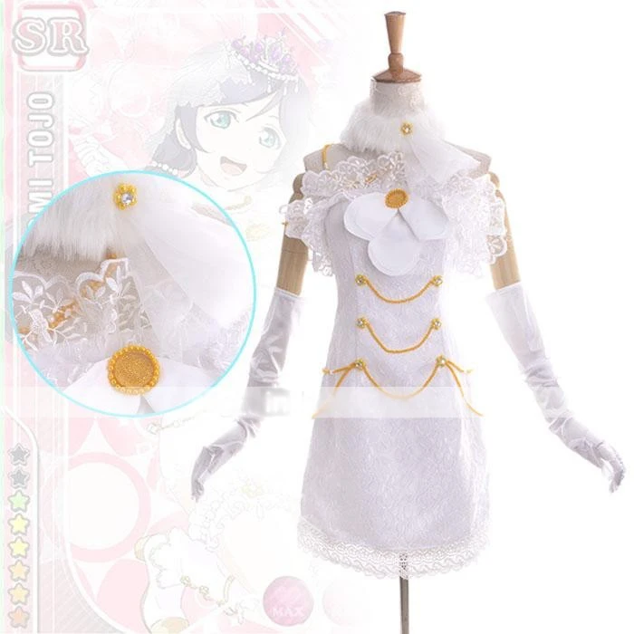 Love Live Tojo Nozomi SR romantic cos Wedding Dress Cosplay Costume Halloween costume for women Niconiconi
Love Live Tojo Nozomi SR romantic cos Wedding Dress Cosplay Costume Halloween costume for women Niconiconi