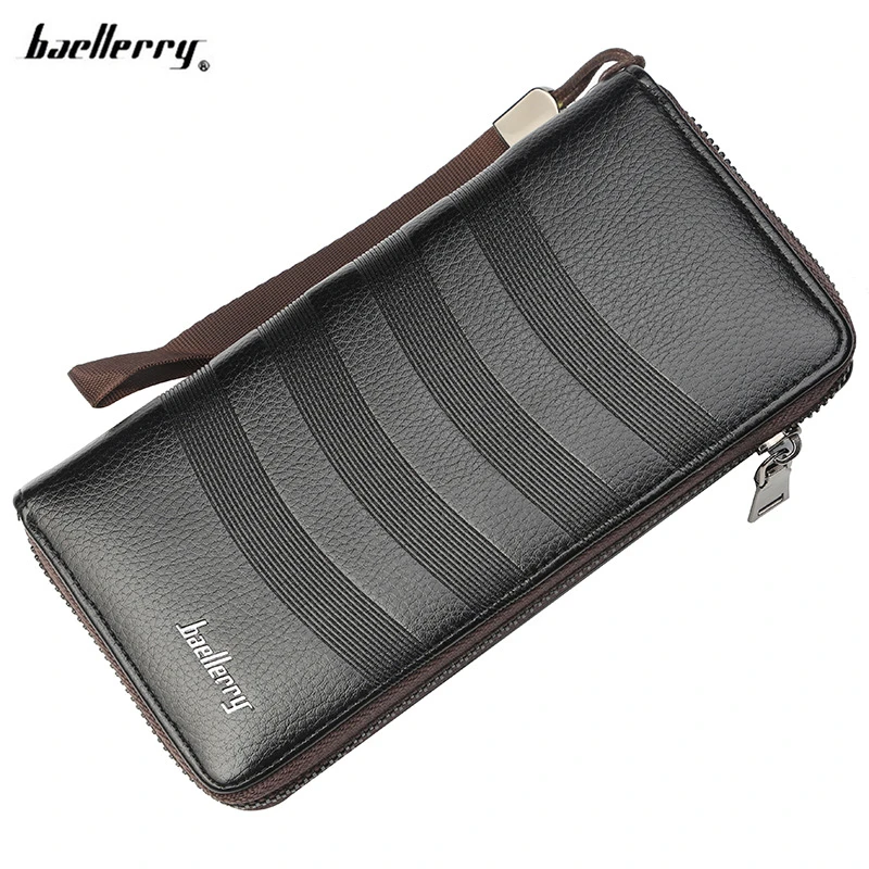 Baellerry Men's Long Wallet with Multiple Clips of PU Leather Zipper Holding Phone Bag of Vintage Casual Large Capacity Purse
Baellerry Men's Long Wallet with Multiple Clips of PU Leather Zipper Holding Phone Bag of Vintage Casual Large Capacity Purse