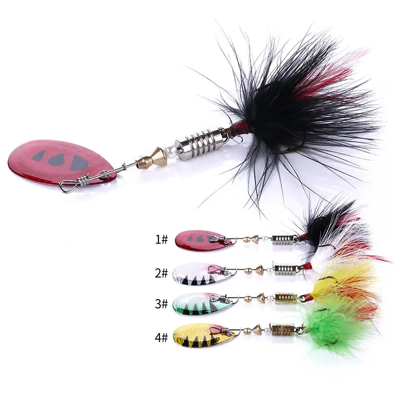 4Pcs Spinner Fishing Lures Wobblers CrankBaits Jig Shads For Fly Fishing Shone Sequin Trout Spoon Baits With Feather Hook Pesca
4Pcs Spinner Fishing Lures Wobblers CrankBaits Jig Shads For Fly Fishing Shone Sequin Trout Spoon Baits With Feather Hook Pesca