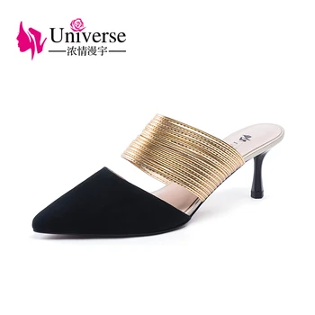 Universe outside golden ribbon slippers kid suede&PU high thin heels summer women slipper ladies shoes 2018 H133
Universe outside golden ribbon slippers kid suede&PU high thin heels summer women slipper ladies shoes 2018 H133