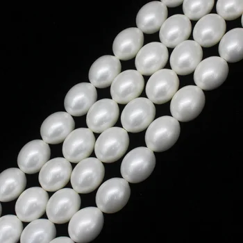 Wholesale 12x15mm Beautiful White Shell Pearl Oval Loose Beads 15"/38cm ,For Jewelry making, can mixed wholesale!
Wholesale 12x15mm Beautiful White Shell Pearl Oval Loose Beads 15"/38cm ,For Jewelry making, can mixed wholesale!