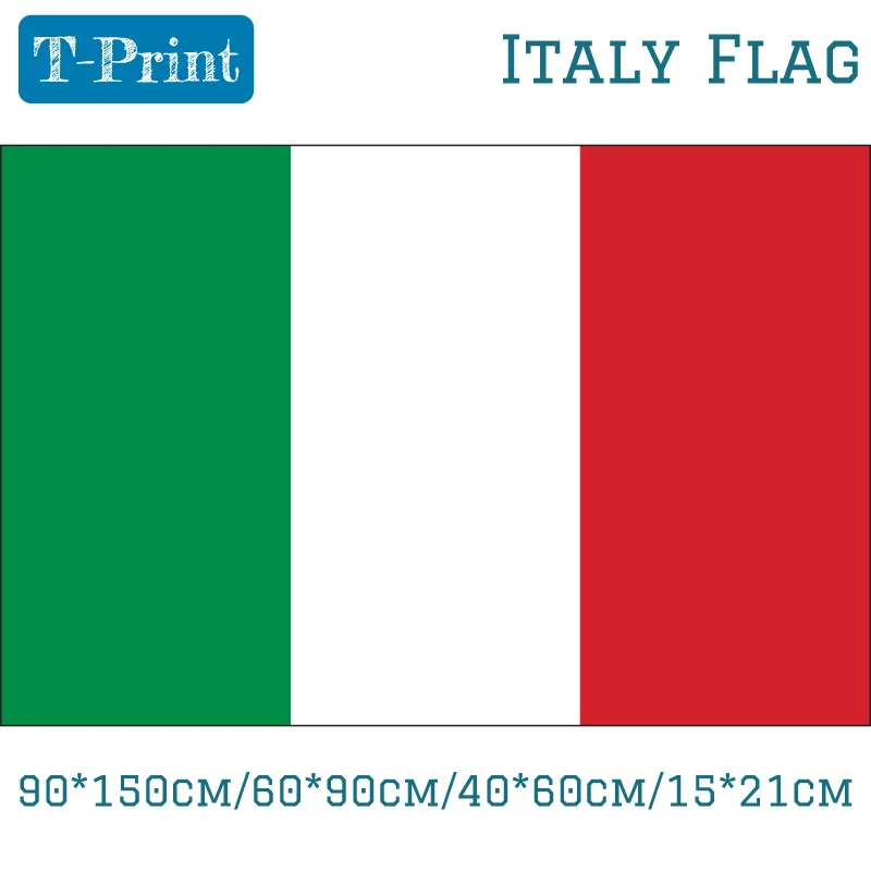 90*150cm/60*90cm/40*60cm/15*21cm Italy Flag For World Cup National Day Olympic Games
90*150cm/60*90cm/40*60cm/15*21cm Italy Flag For World Cup National Day Olympic Games