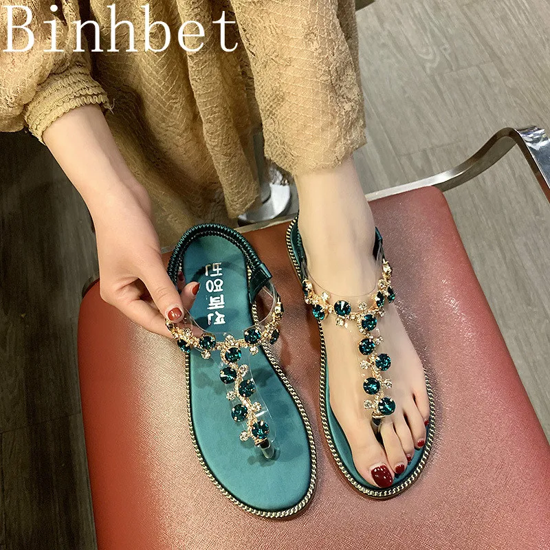 Woman Sandals Women Shoes Rhinestones Chains Thong Gladiator Summer Flat Sandals Casual Beach Sandals
Woman Sandals Women Shoes Rhinestones Chains Thong Gladiator Summer Flat Sandals Casual Beach Sandals