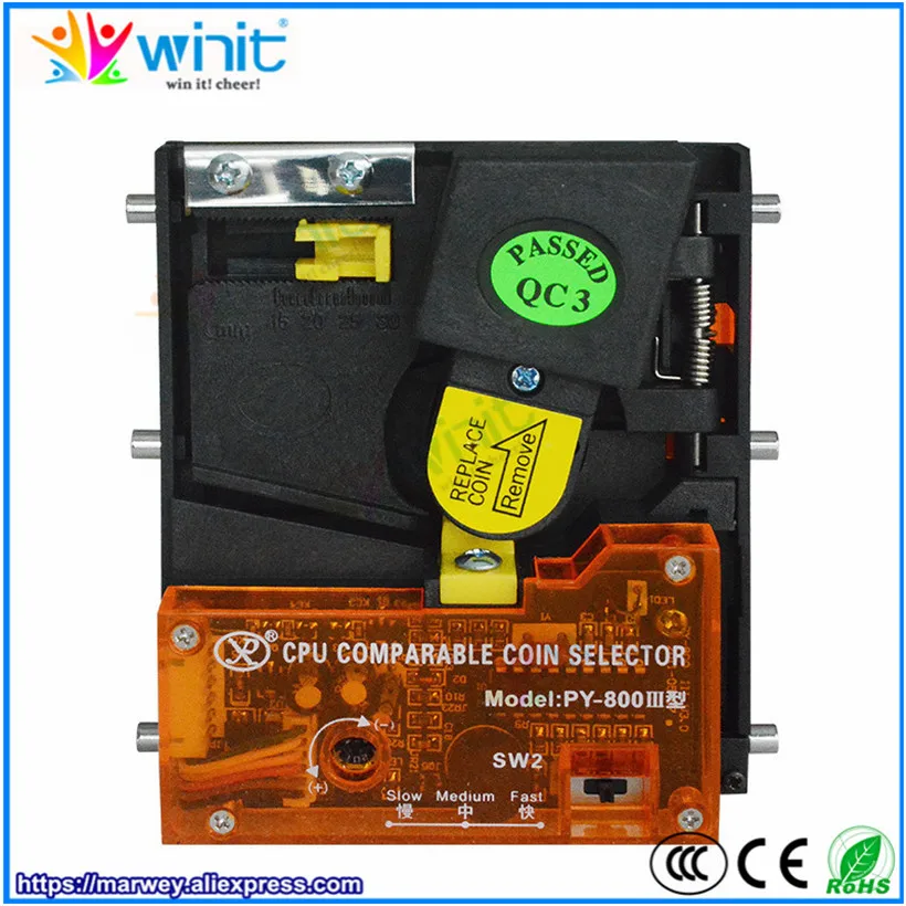 PY800 Drop Type Vertical Coin Acceptor Coin Selector Coin Mechanism Electronic Coin Comparator for Arcade Game Machine
PY800 Drop Type Vertical Coin Acceptor Coin Selector Coin Mechanism Electronic Coin Comparator for Arcade Game Machine