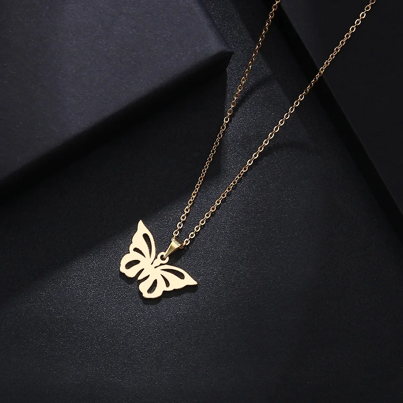 DOTIFI Stainless Steel Necklace For Women Man Lover's Hollow Butterfly Gold And Silver Color Pendant Necklace Engagement Jewelry
DOTIFI Stainless Steel Necklace For Women Man Lover's Hollow Butterfly Gold And Silver Color Pendant Necklace Engagement Jewelry
