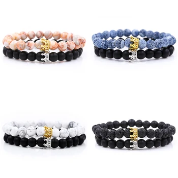 2019 Fashion 2Pcs/Sets Natural Stone Bead Crown Charm Bracelet Sets Men Women Strand Bracelet Handmade Wristband Jewelry Gifts
2019 Fashion 2Pcs/Sets Natural Stone Bead Crown Charm Bracelet Sets Men Women Strand Bracelet Handmade Wristband Jewelry Gifts
