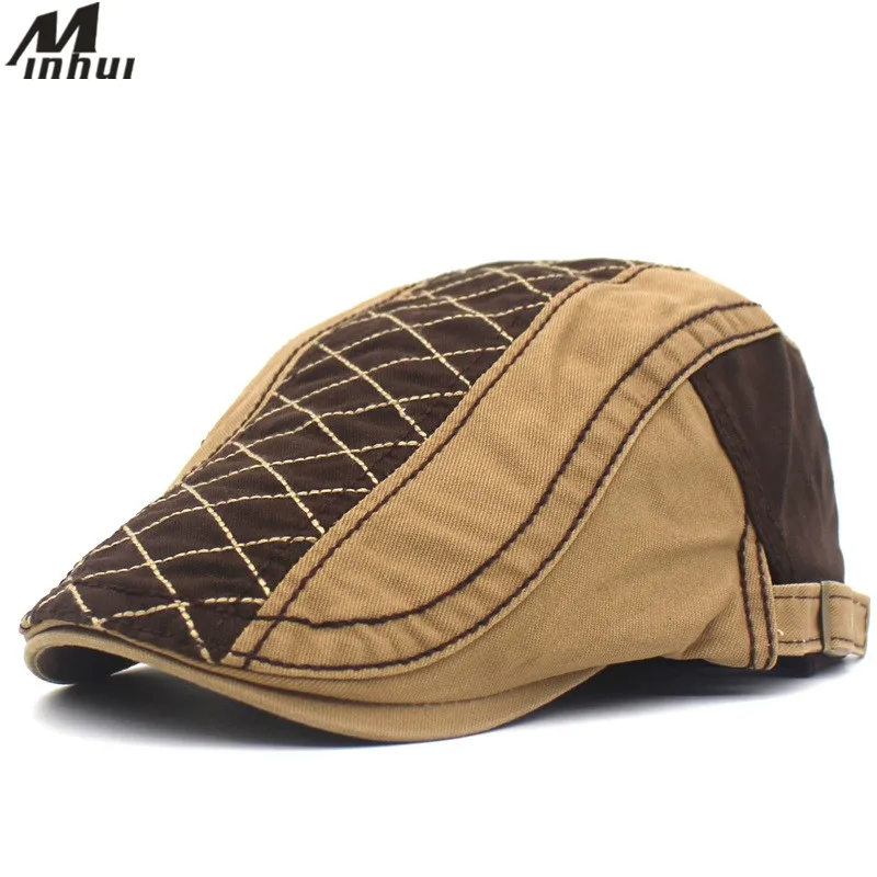 Minhui 100% Cotton Flat Caps for Men Beret Hat Embroidery Plaid Gorra Boina Cap Patch Berets Hats Casquette
Minhui 100% Cotton Flat Caps for Men Beret Hat Embroidery Plaid Gorra Boina Cap Patch Berets Hats Casquette