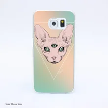 3110G Sphynx 8it Print Hard Transparent Case Cover for Galaxy S3 S4 S5 & Mini S6 S7 & edge