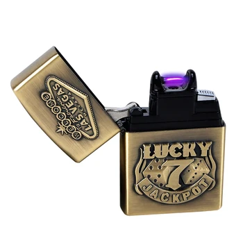 Male gift Arc Lighters metal USB Rechargeable Flameless Electric Arc Windproof Cigar Cigarette Lighter
Male gift Arc Lighters metal USB Rechargeable Flameless Electric Arc Windproof Cigar Cigarette Lighter
