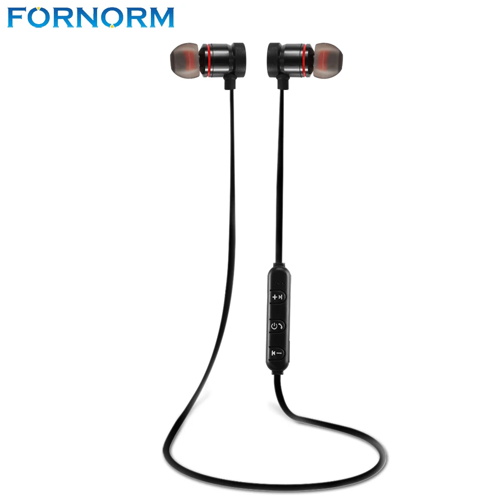 FORNORM Bluetooth 4.0 Wireless Headset Sports Earphones In-Ear With Microphone for Smartphones Black Red Optional
FORNORM Bluetooth 4.0 Wireless Headset Sports Earphones In-Ear With Microphone for Smartphones Black Red Optional