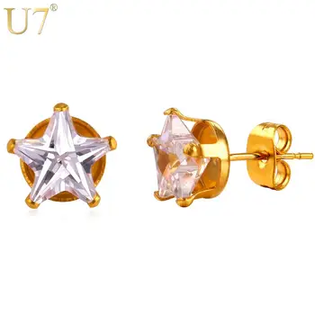U7 New Crystal Star Earrings Gold/Silver Color Stainless Steel 3 Pair Stud Earrings Set For Women Jewelry Wholesale 2016 E778
U7 New Crystal Star Earrings Gold/Silver Color Stainless Steel 3 Pair Stud Earrings Set For Women Jewelry Wholesale 2016 E778
