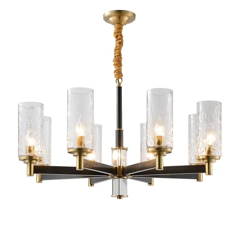 European-style copper pendant light living room suspension light 8 head 12 arm black hanging lamp for foyer Stairs hall lobby
European-style copper pendant light living room suspension light 8 head 12 arm black hanging lamp for foyer Stairs hall lobby