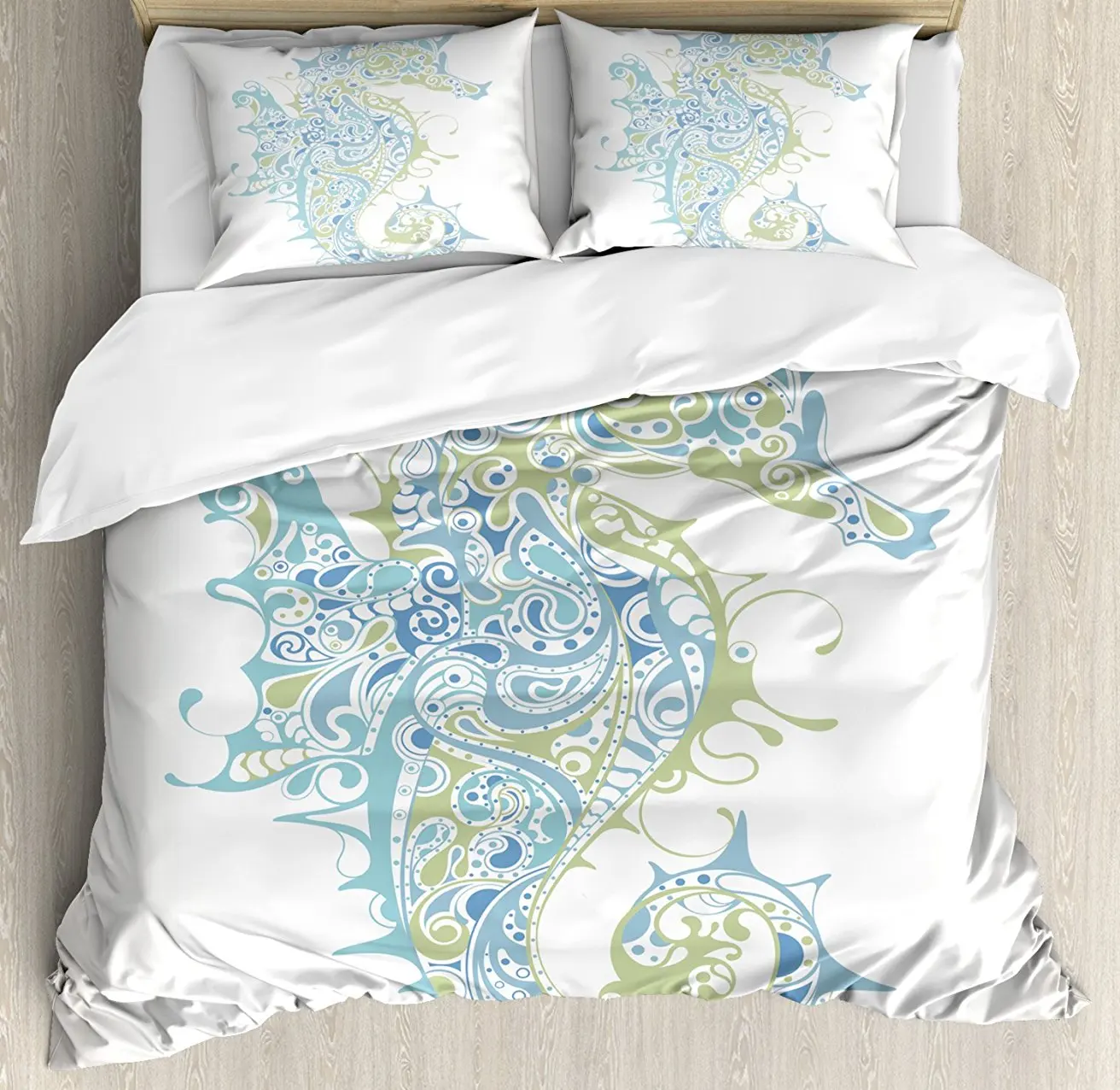 Animal Decor Duvet Cover Set Greek Art Textured Ancient Seahorse Idol of Spiritual Life Cycle Artwork 4 Piece Bedding Set
Animal Decor Duvet Cover Set Greek Art Textured Ancient Seahorse Idol of Spiritual Life Cycle Artwork 4 Piece Bedding Set