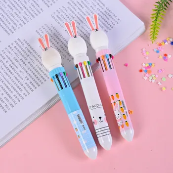 10PCS Korean Stationery Lovely Rabbit Press 10-colour Ball Pen Office and Learning Supplies Ball Signature Pen Student Supplies
10PCS Korean Stationery Lovely Rabbit Press 10-colour Ball Pen Office and Learning Supplies Ball Signature Pen Student Supplies