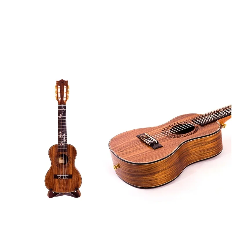 

kasch MGH-30 28 inch Tiger Acacia soprano Ukulele handcraft wood mini Guitar child 6strings guitarlele Acoustic Guitar