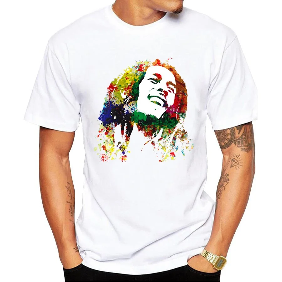 Vogue Men Music Style T Shirt Bob Marley Printed Kroean Tops White Mens Homme Brand Clothing Hip Hop Tee Casual Camiseta Mujer
Vogue Men Music Style T Shirt Bob Marley Printed Kroean Tops White Mens Homme Brand Clothing Hip Hop Tee Casual Camiseta Mujer