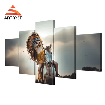 Modern Home Decoration 5 Panel Modular Canvas Art Horse Riding Girl Indian Dress Up Poster HD Print on Canvas for Room ZJ3614
Modern Home Decoration 5 Panel Modular Canvas Art Horse Riding Girl Indian Dress Up Poster HD Print on Canvas for Room ZJ3614