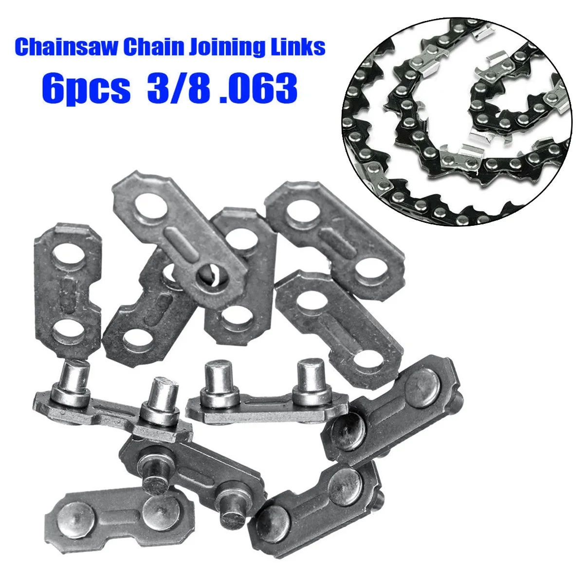 3/8 Joining 0.063 Link Steel Chainsaw Chain Accs Tools Replacement Metal Garden 6pcs Joiner 17.5mmx6.9mm
3/8 Joining 0.063 Link Steel Chainsaw Chain Accs Tools Replacement Metal Garden 6pcs Joiner 17.5mmx6.9mm
