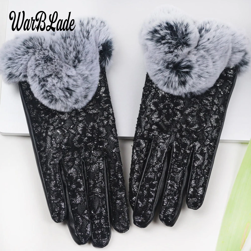 2021 Fashion Warm Winter Gloves Female Leather Gloves Rabbit Fur Wrist Mittens Women's Warm Gloves Luxury Design Guantes Mitts
2021 Fashion Warm Winter Gloves Female Leather Gloves Rabbit Fur Wrist Mittens Women's Warm Gloves Luxury Design Guantes Mitts
