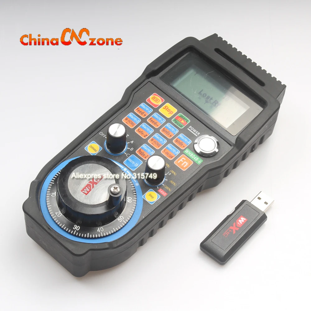6 Axis Wireless CNC Handwheel Mach3 MPG Pendant Manual Pulse Generator Machine Lathe Control Accessories WHB04B-6 Handwheel Tool
6 Axis Wireless CNC Handwheel Mach3 MPG Pendant Manual Pulse Generator Machine Lathe Control Accessories WHB04B-6 Handwheel Tool