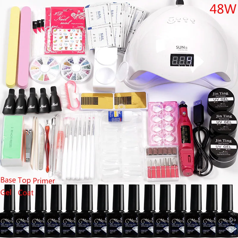 Acrylic Nail Kit Set everything for Manicure Set 36W/48W/80W Led Uv Lamp12 Color gel nail kit uv gel manicure foot extensio kit
Acrylic Nail Kit Set everything for Manicure Set 36W/48W/80W Led Uv Lamp12 Color gel nail kit uv gel manicure foot extensio kit