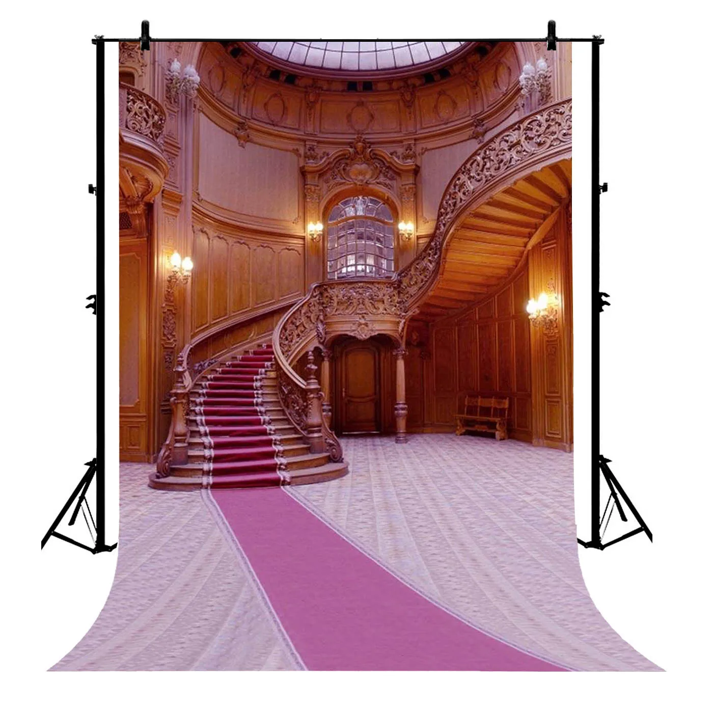 5x7ft Pink Carpet Stairway Vintage House Balloons Luxury Palace Polyester Photo Background Portrait Backdrop
5x7ft Pink Carpet Stairway Vintage House Balloons Luxury Palace Polyester Photo Background Portrait Backdrop