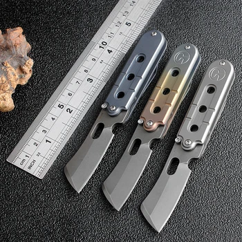 The new titanium alloy handle folding paring knives S35VN powder steel mini portable outdoor knife self-defense tool
The new titanium alloy handle folding paring knives S35VN powder steel mini portable outdoor knife self-defense tool