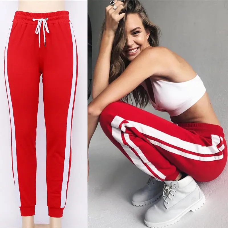 2018 Fahion Women Long Pants Lace Up High Drawstring Waist Striped Full Length Pants Slim Pencil Pants
2018 Fahion Women Long Pants Lace Up High Drawstring Waist Striped Full Length Pants Slim Pencil Pants