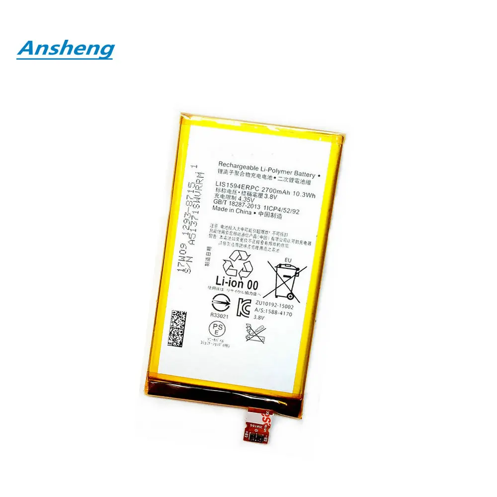 Ansheng High Quality 2700mAh battery for Sony Ericsson E5803, E5823, F3211, F3212, F3213, F3215,F3216,S50,SO-02H Xperia Z5c
Ansheng High Quality 2700mAh battery for Sony Ericsson E5803, E5823, F3211, F3212, F3213, F3215,F3216,S50,SO-02H Xperia Z5c
