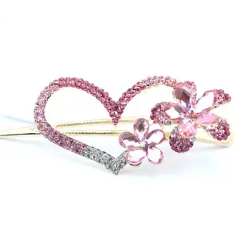 Fashion Women Elegant Crystal Rhinestone Twinkling Hair Clip Heart Hairpin Headwear For Women Vintage Flower Hair Accessories
Fashion Women Elegant Crystal Rhinestone Twinkling Hair Clip Heart Hairpin Headwear For Women Vintage Flower Hair Accessories