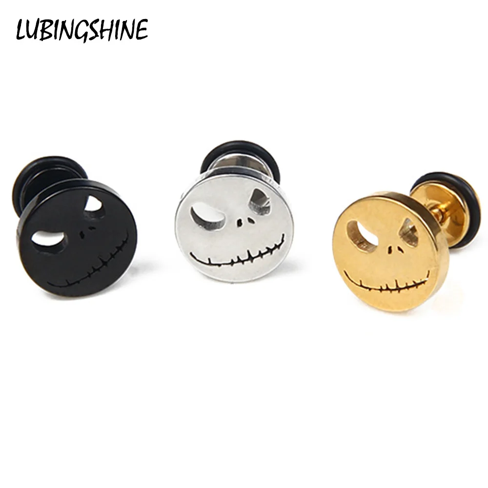 Fashion Skull Piercing Stud Earring for Man Party Silver Gold Color Skeleton Bad Smile Anti Allergy Earrings Punk Body Jewelry
Fashion Skull Piercing Stud Earring for Man Party Silver Gold Color Skeleton Bad Smile Anti Allergy Earrings Punk Body Jewelry